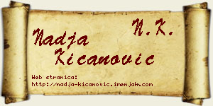 Nadja Kićanović vizit kartica